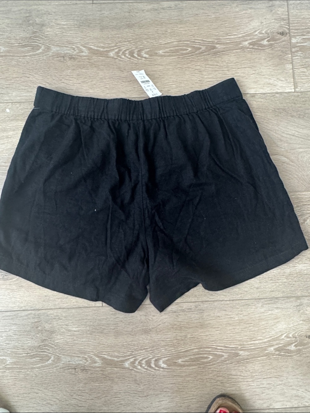 NWT J. Crew Black Elastic-Waist Linen Shorts with Front Pockets - Picture 2 of 9